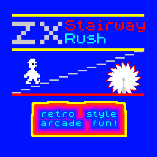 zx stairway rush, spectrum 48K like games. Free by wildbeep.